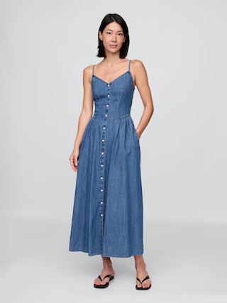 Denim Seamed Maxi Dress | Gap (US)