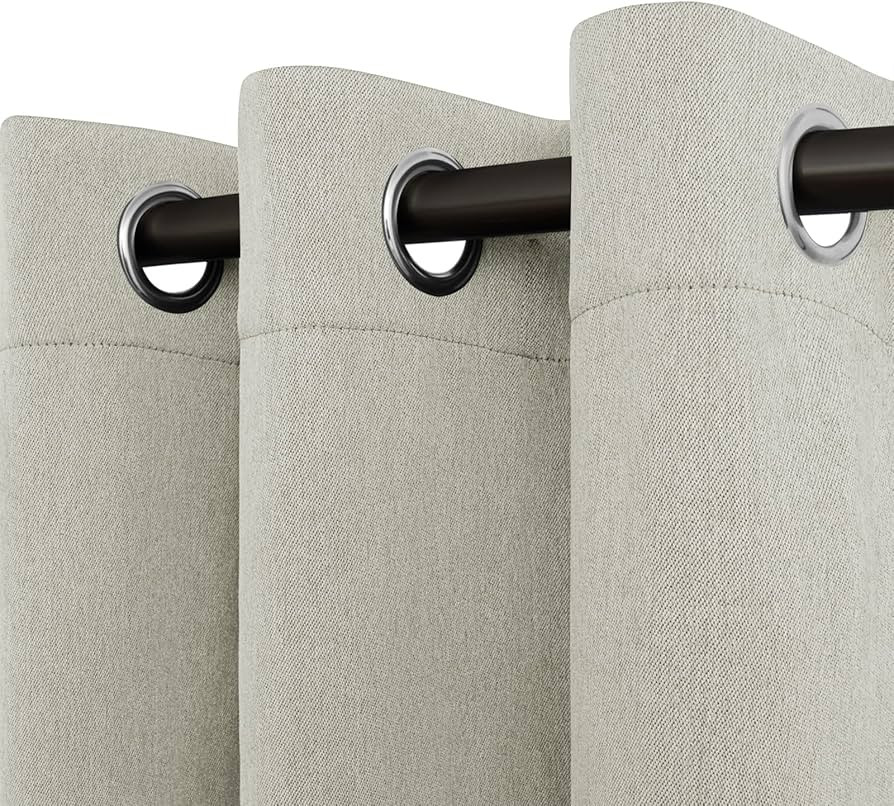 Easy-Going Luxury Double Linen Blackout Curtain 42x84 Inch Window Curtain Drapes for Bedroom, Liv... | Amazon (US)