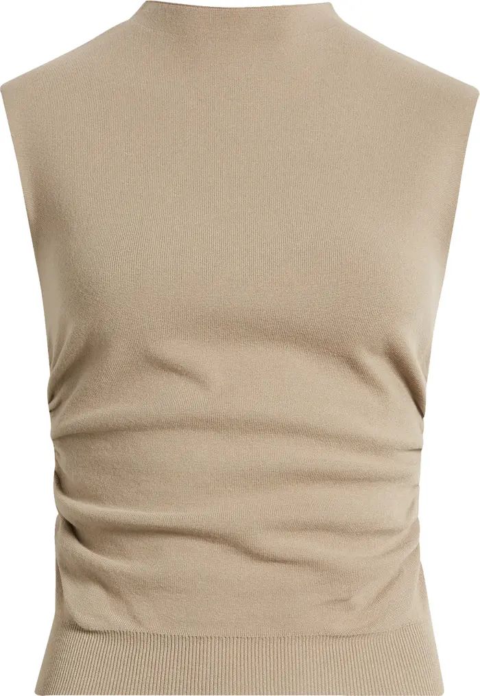 Open Edit Ruched Cap Sleeve Sweater | Nordstrom | Nordstrom