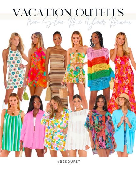 Vacation outfits from Show Me Your Mumu, resort wear, beach outfit, spring outfit, spring break outfit, swimsuit coverup, beach dress, resort dress, tube dress, swim button up, two piece beach outfit, matching set

#LTKSwim #LTKSeasonal #LTKStyleTip