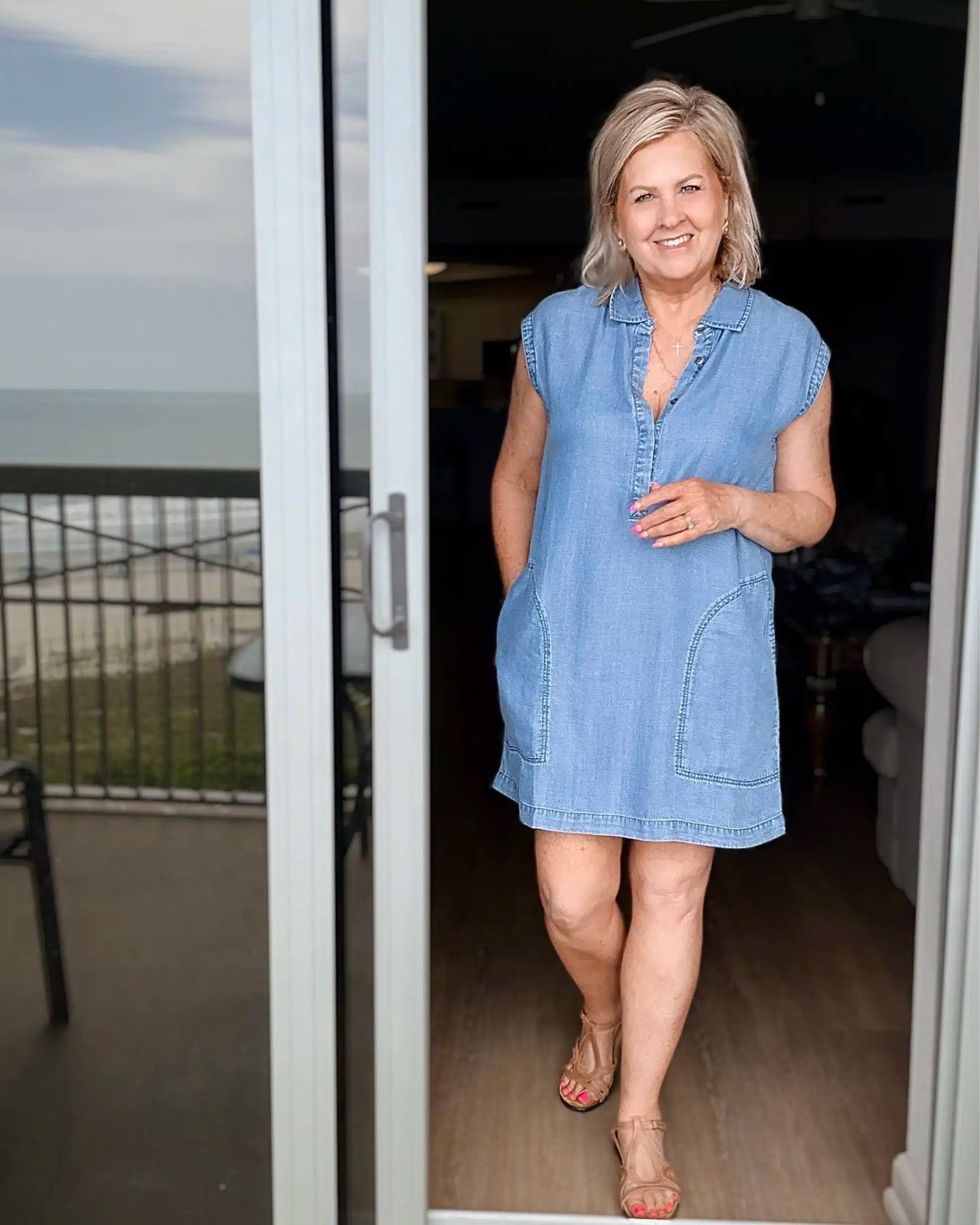 This chambray dress is easy to wear all Spring and Summer! It would look great with sandals or sneakers. I’m wearing a medium.

#LTKOver40 #LTKootd #LTKTravel
