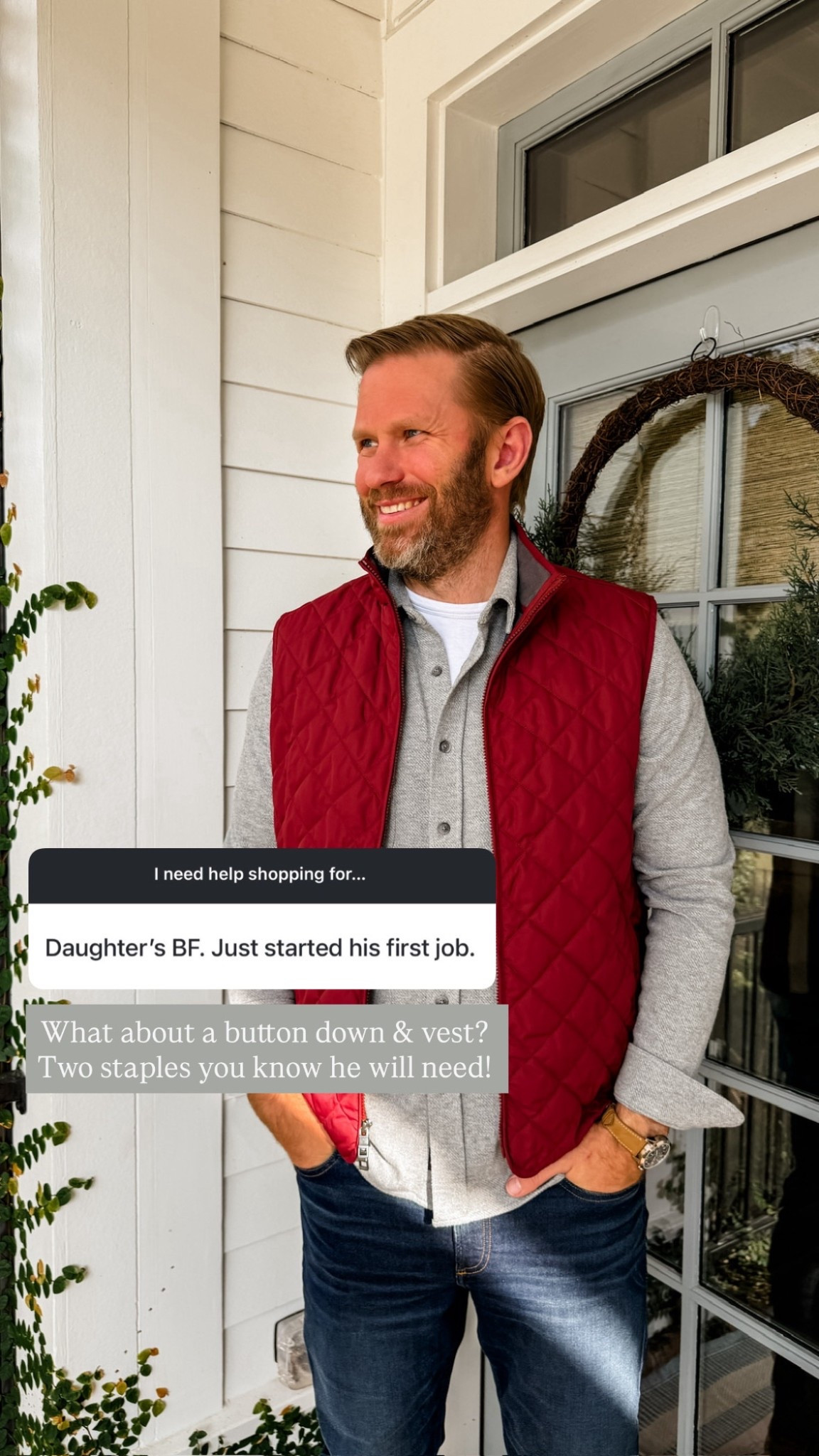 A nice button down & vest are great closet staples for him!

Loverly Grey, gift guide, gift ideas, men’s vest, men’s button down 

#LTKMens #LTKGiftGuide #LTKHoliday