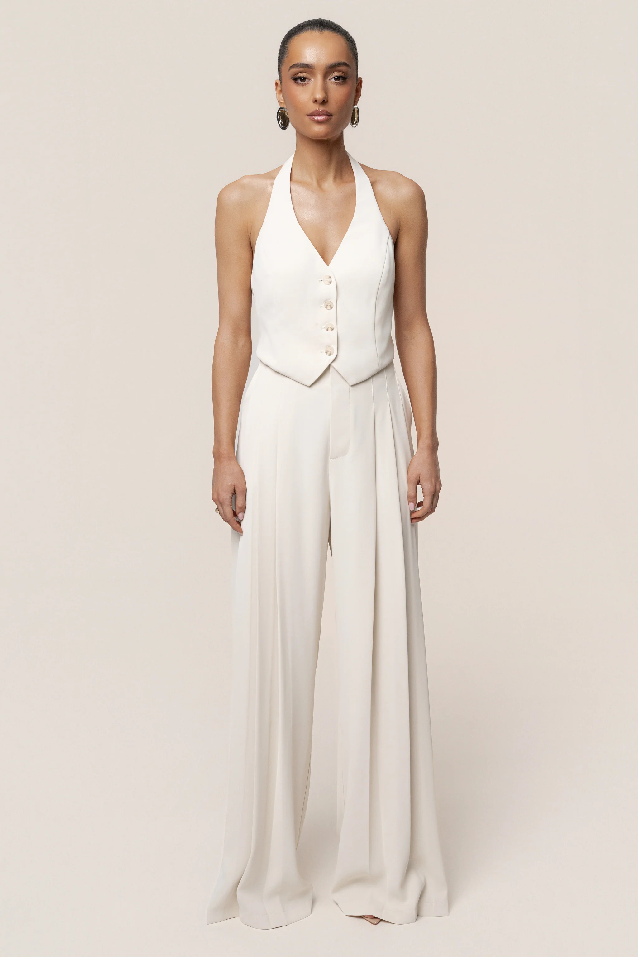 Ivory Signature Elegance Trousers | JLUXLABEL US