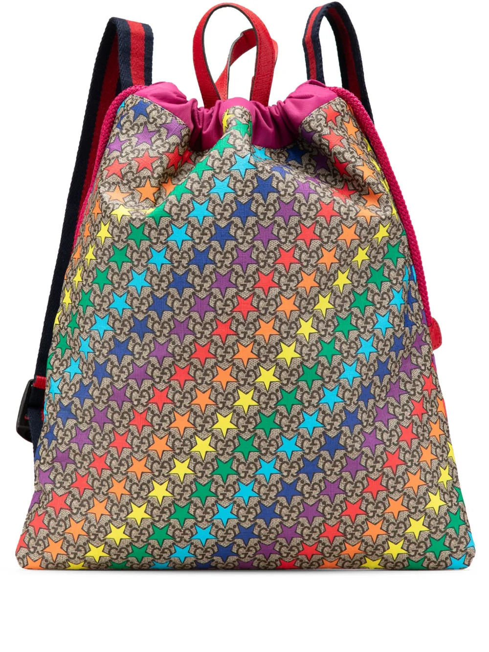 Gucci Pre-Owned 2016-2024 GG Supreme Web Star Print Children's backpack - Brown | Farfetch Global
