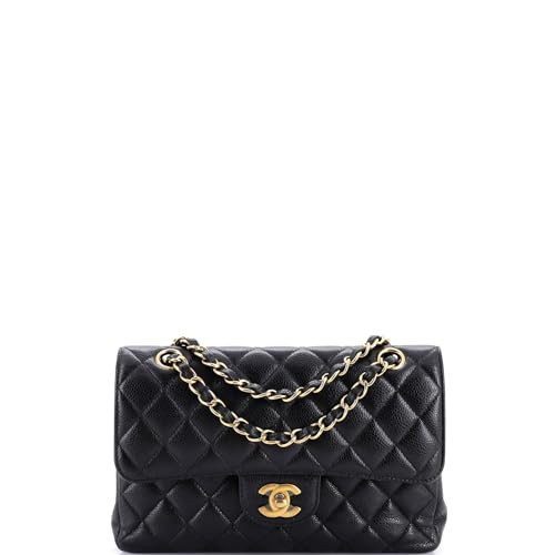 Chanel, Pre-Loved Classic Double Flap Bag Quilted Caviar Small, Black | Amazon (US)