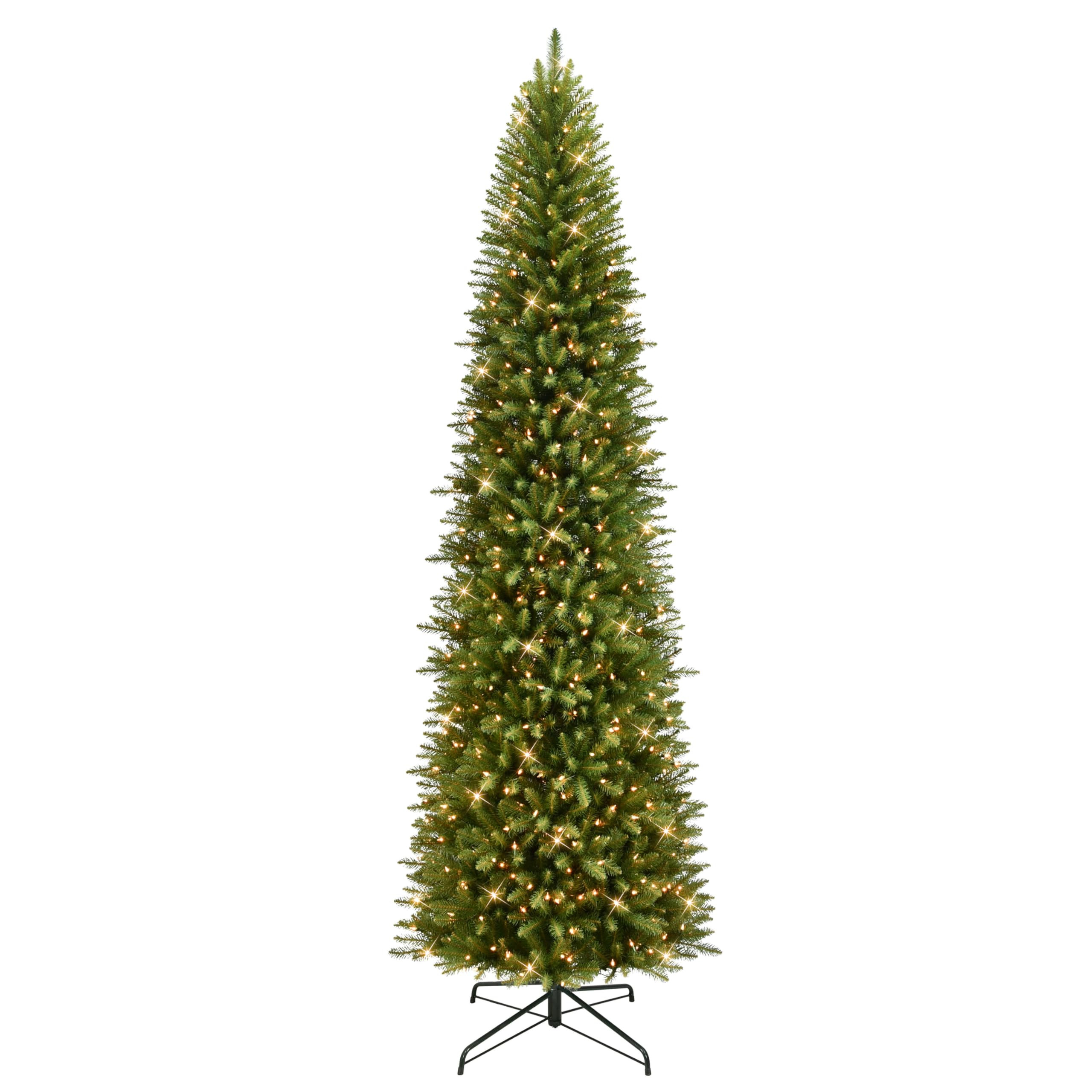 Puleo International 9ft Pre-Lit Slim Fraser Fir Christmas Tree with 550 Clear Lights, 1828 Realis... | Amazon (US)