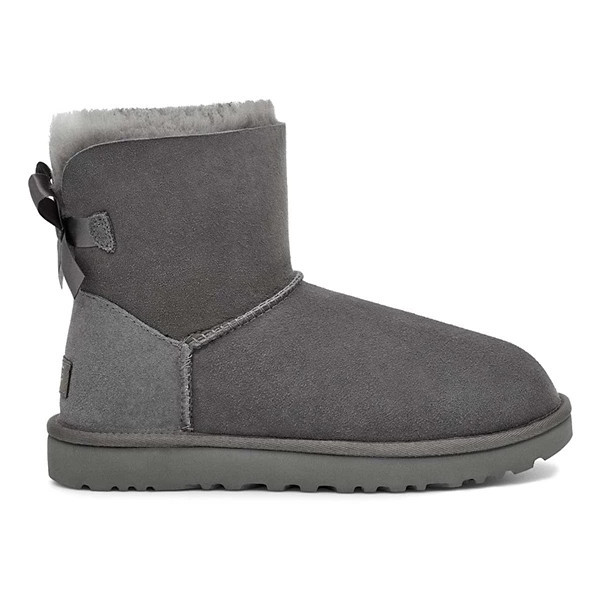 Women's UGG Mini Bailey Bow II Shearling Boots 7 Grey | Scheels