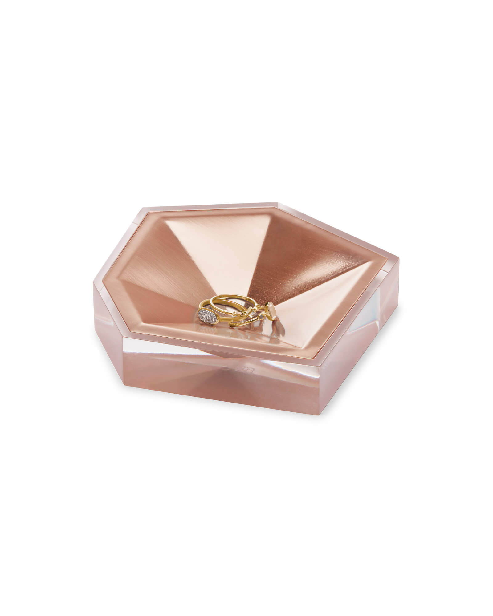Faceted Ring Dish in Rose Gold | Kendra Scott