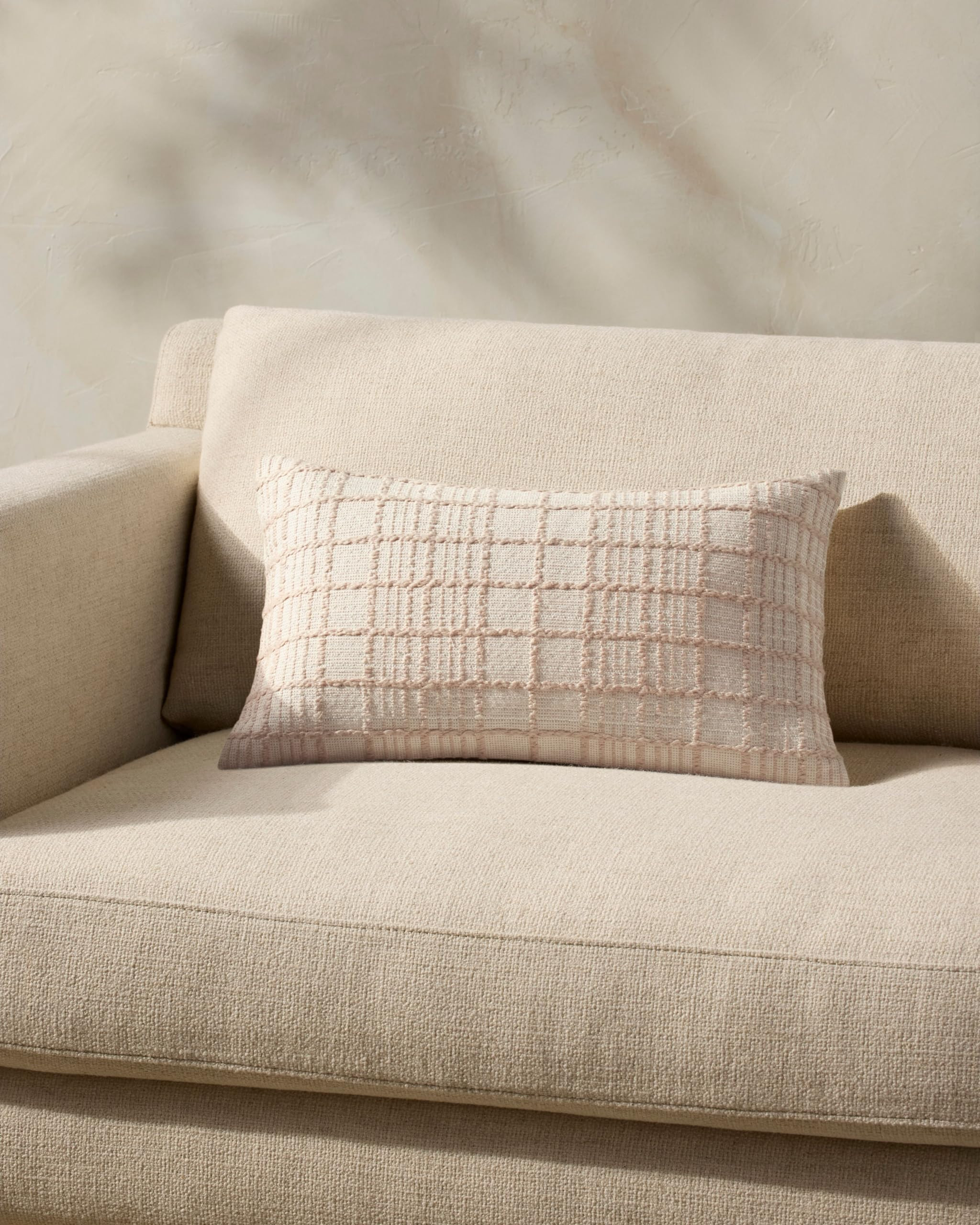 Loloi Magnolia Home by Joanna Gaines Liv Collection PMH0064 Beige 13'' x 21'' Cover Only Pillow | Amazon (US)