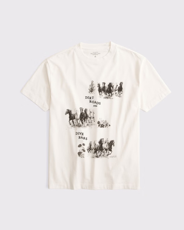 Women's Oversized Western Graphic Tee | Women's | Abercrombie.com | Abercrombie & Fitch (US)