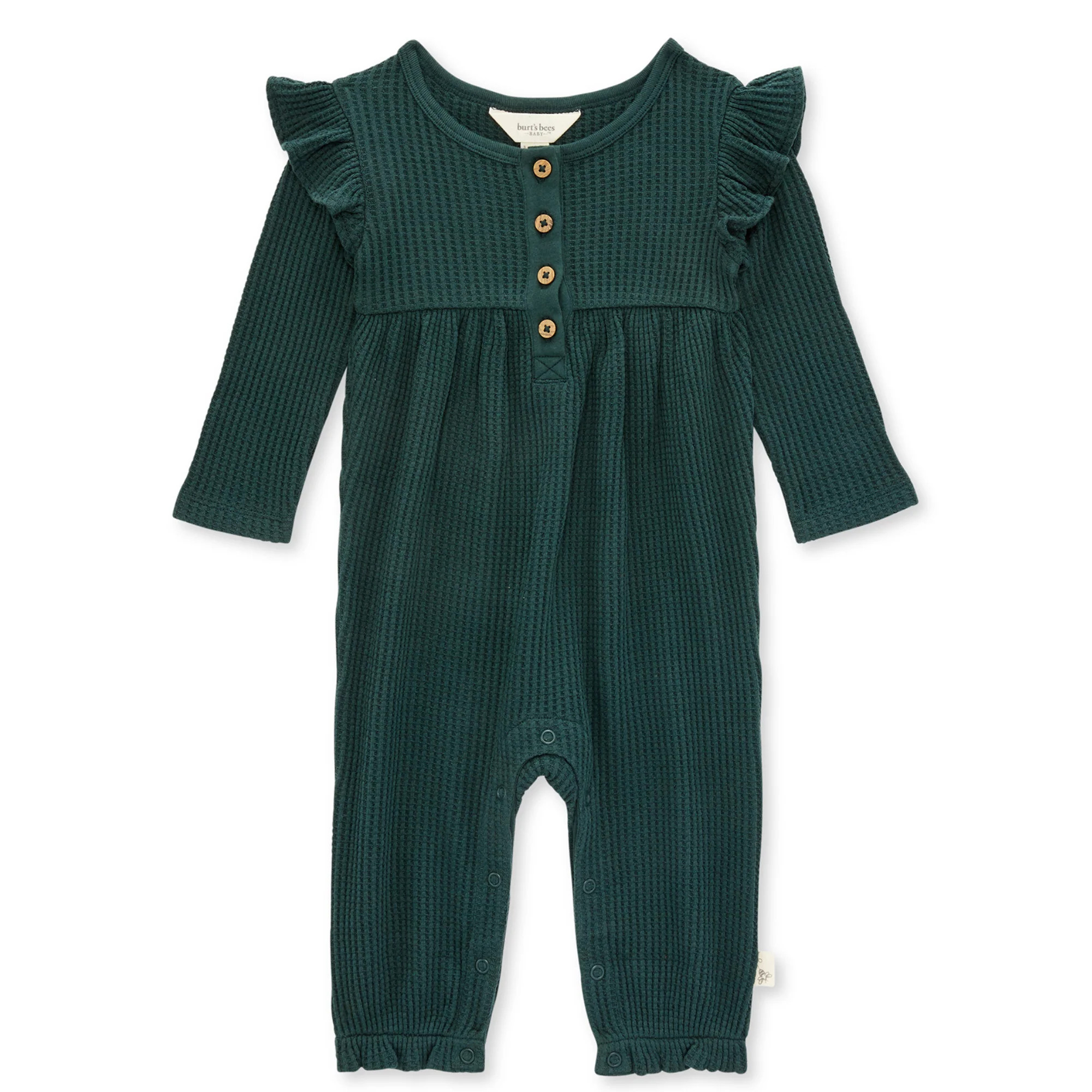 Ruffle Thermal Jumpsuit, Zucchini | SpearmintLOVE