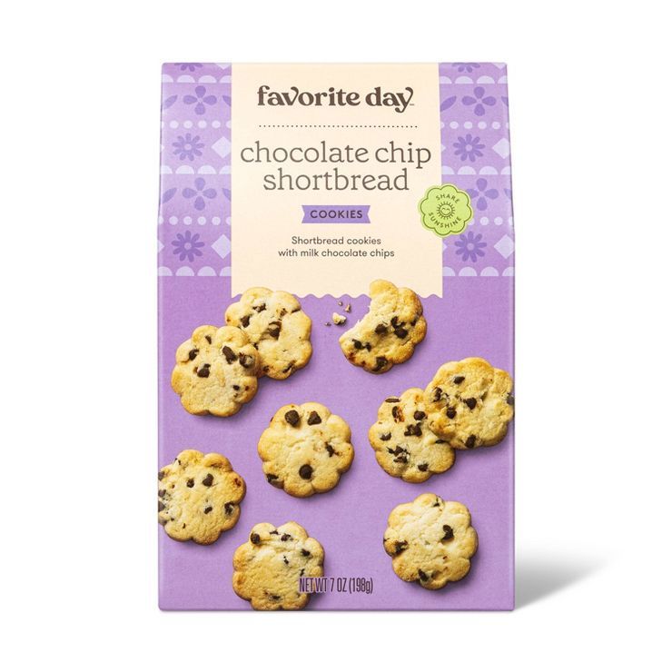 Chocolate Chip Shortbread Cookies - 7oz - Favorite Day™ | Target