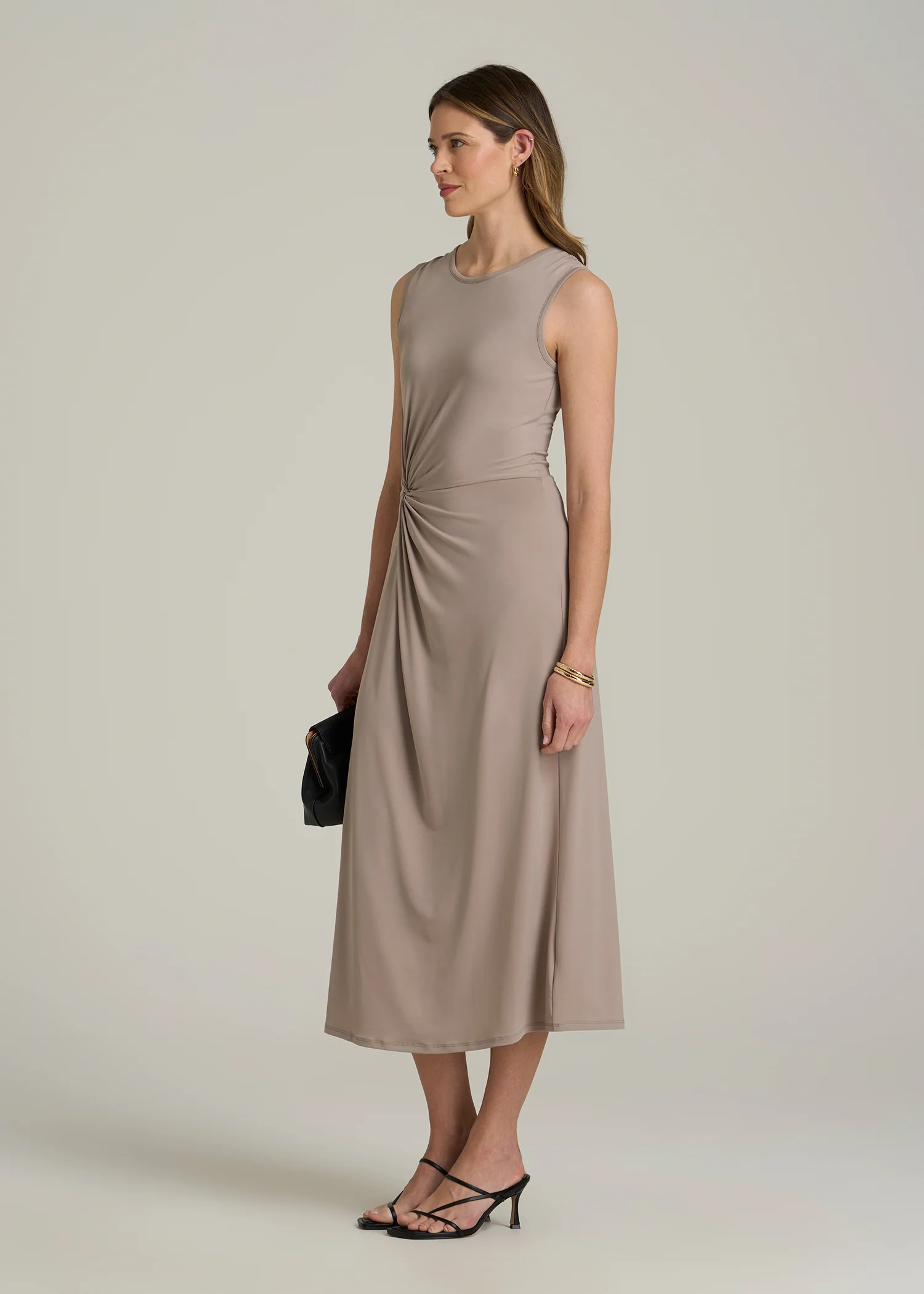 Sleeveless Knot Front Dress for Tall Women in Atmosphere | American Tall