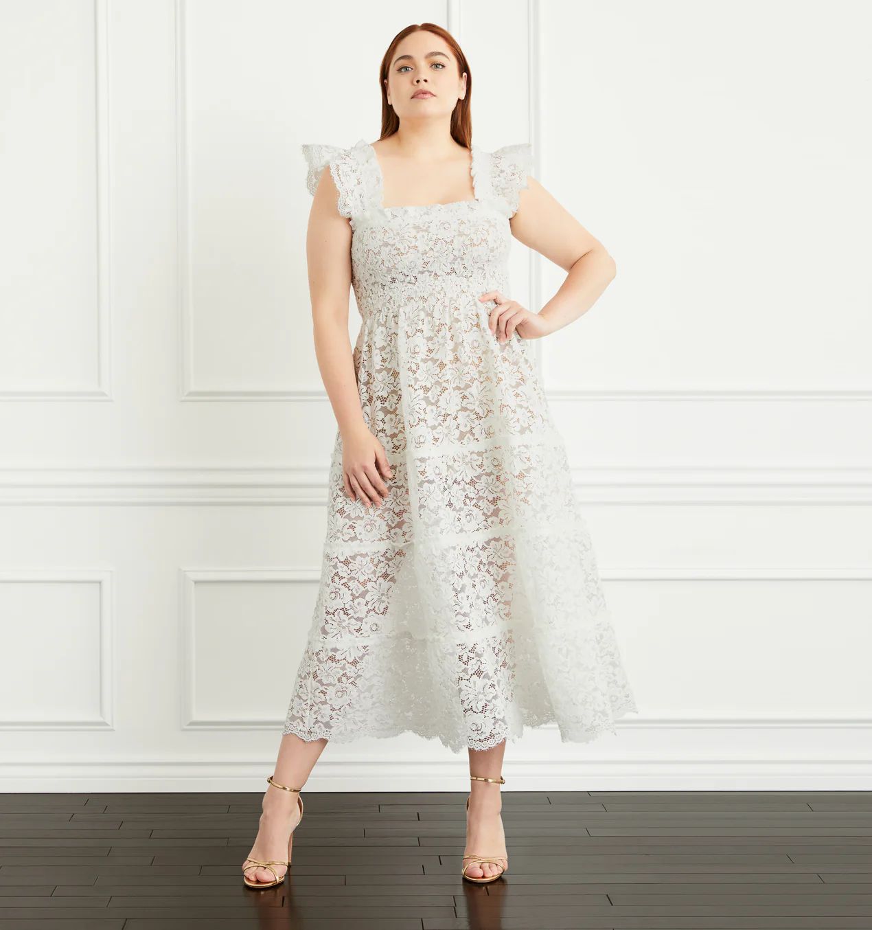 The Lace Ellie Nap Dress - White Lace | Hill House Home