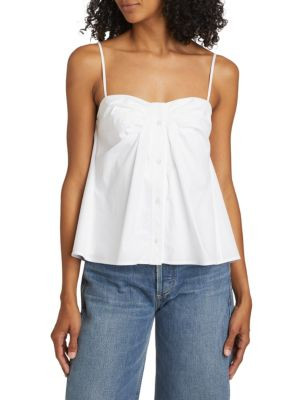 SIMKHAI Kenz Button Babydoll Top on SALE | Saks OFF 5TH | Saks Fifth Avenue OFF 5TH