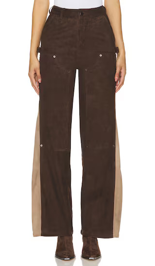 Deetz Pant in Brown Suede | Revolve Clothing (Global)