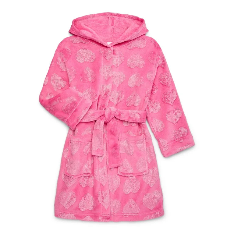 Wonder Nation Girls Plush Fleece Sleep Wrap Robe, Sizes 4-18 & Plus | Walmart (US)