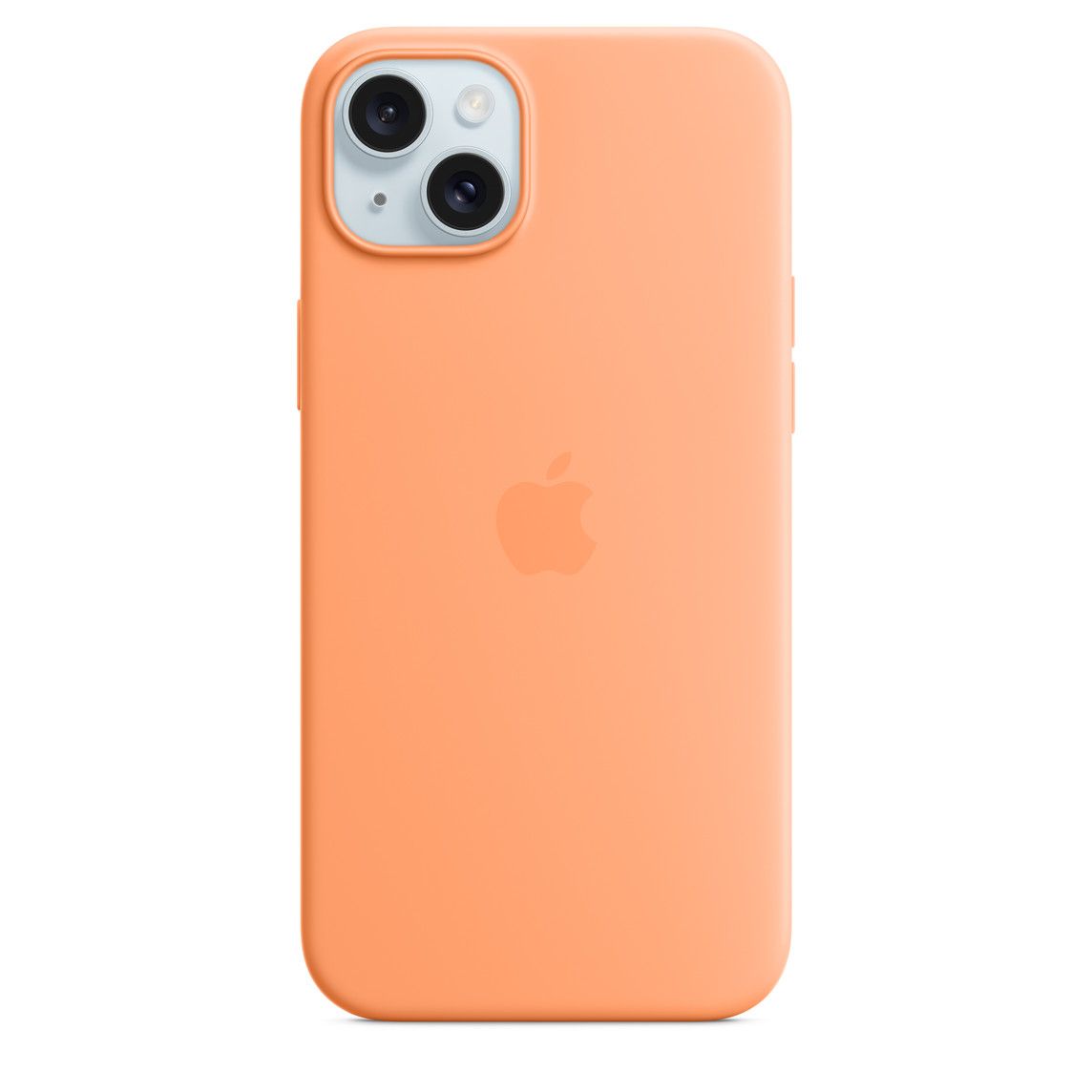 iPhone 15 Plus Silicone Case with MagSafe - Orange Sorbet | Apple (US)