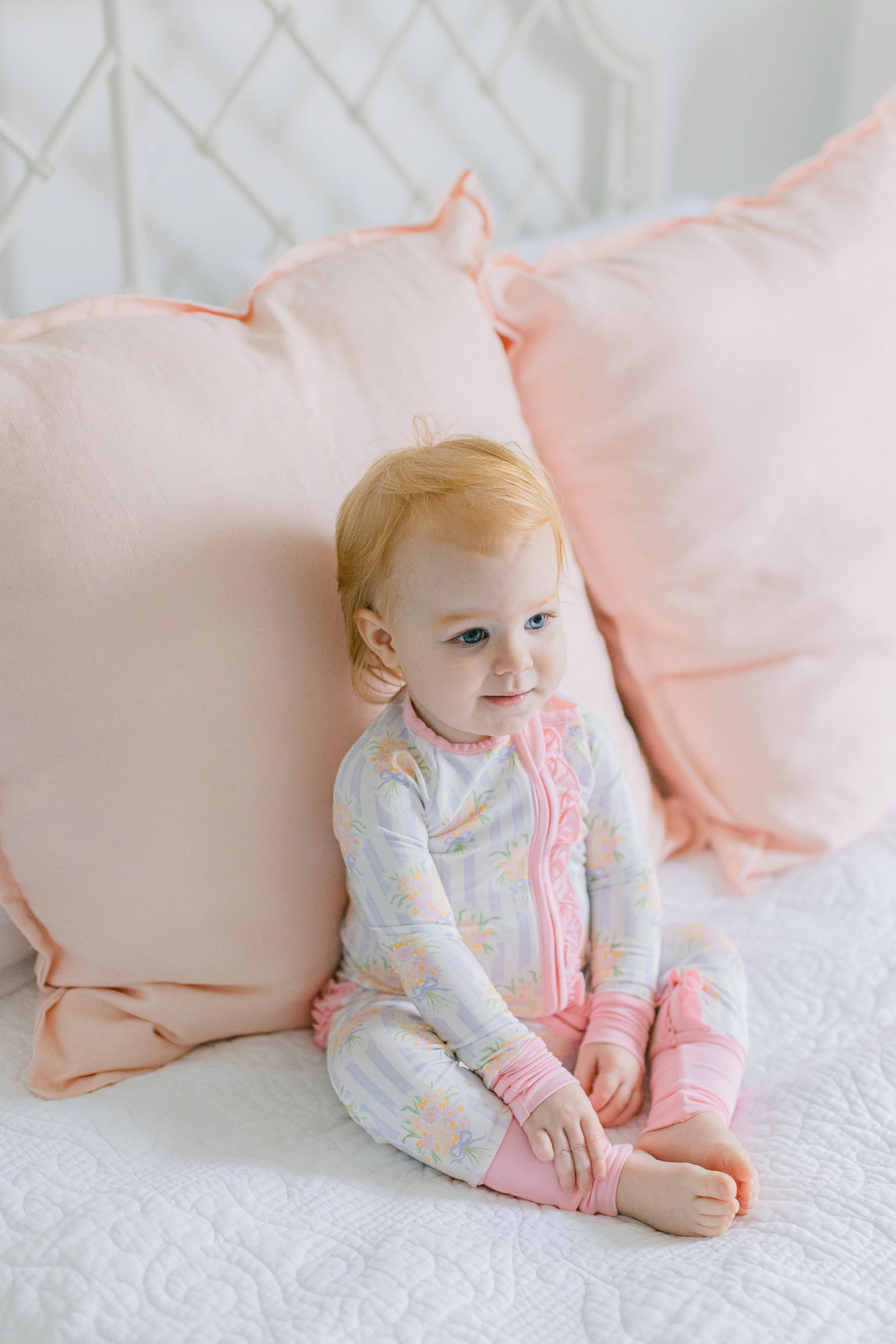 Bouquet Premium Ruffle Romper | Poppy Kids Co