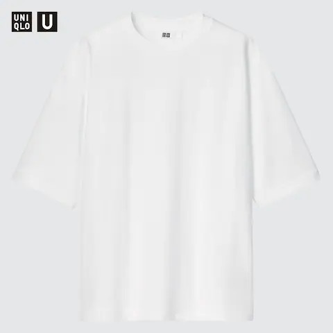 Uniqlo U AIRism Cotton Crew Neck Oversized T-Shirt | UNIQLO (UK)