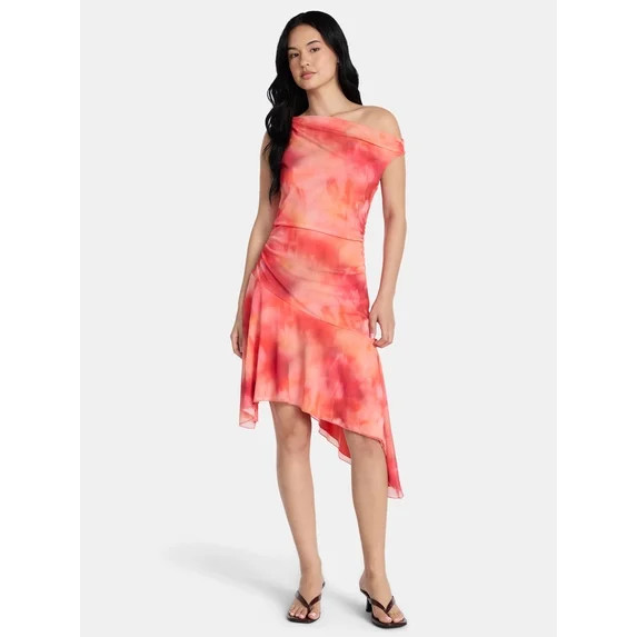 Madden NYC Women’s Asymmetrical Midi Dress, Sizes XXS-XXL | Walmart (US)
