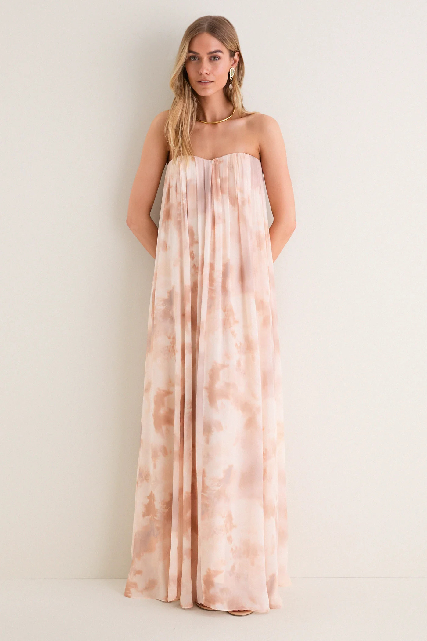 Frappe Multi Tie Die Raine Wire Strapless Gown | Tuckernuck (US)