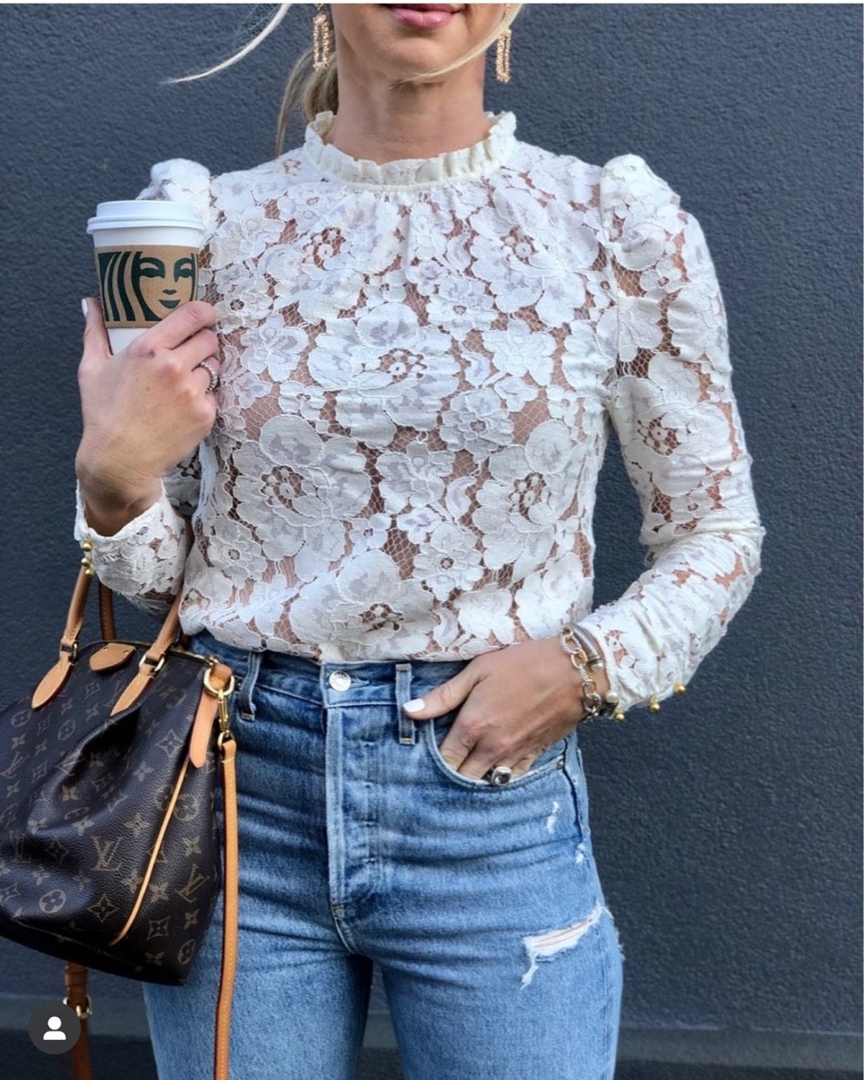 Lace top for the Shopbop sale! Love this one for the holidays with jeans 

#LTKSale #LTKunder100 #LTKSeasonal