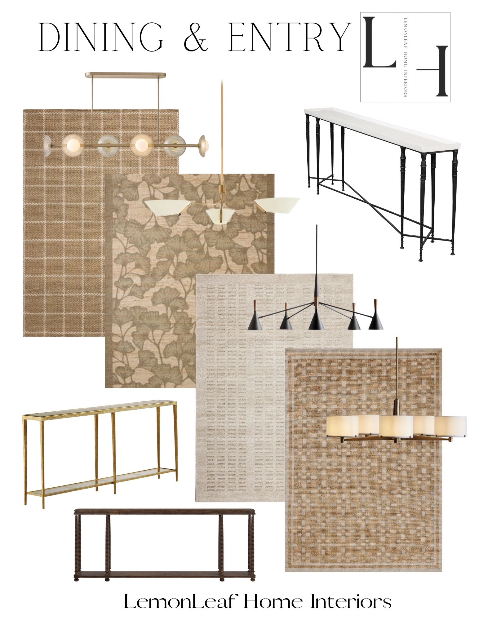 Dining room or entryway rug, lighting, and console table selections . 
@Wayfair

#LTKHome #LTKSaleAlert
