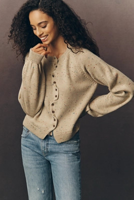 Maeve Scallop Placket Cardigan Sweater | Anthropologie (US)