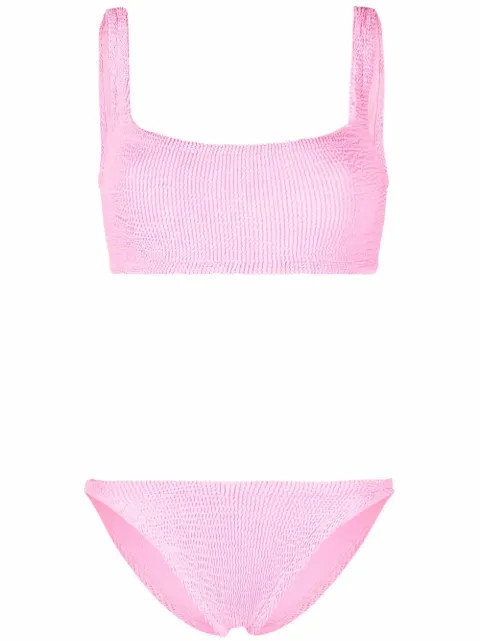 Hunza G Xandra crinkled-finish Bikini - Farfetch | Farfetch Global