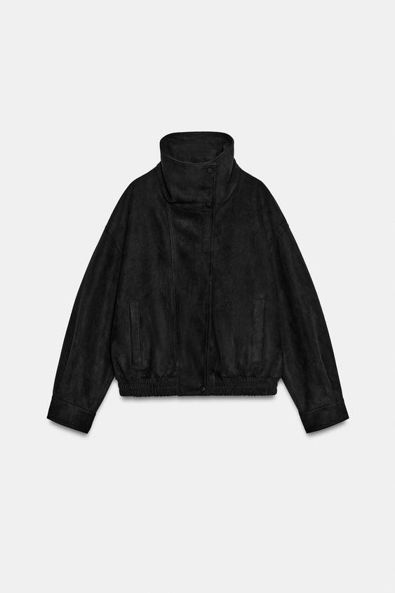 SUEDE-EFFECT BOMBER JACKET | Zara US