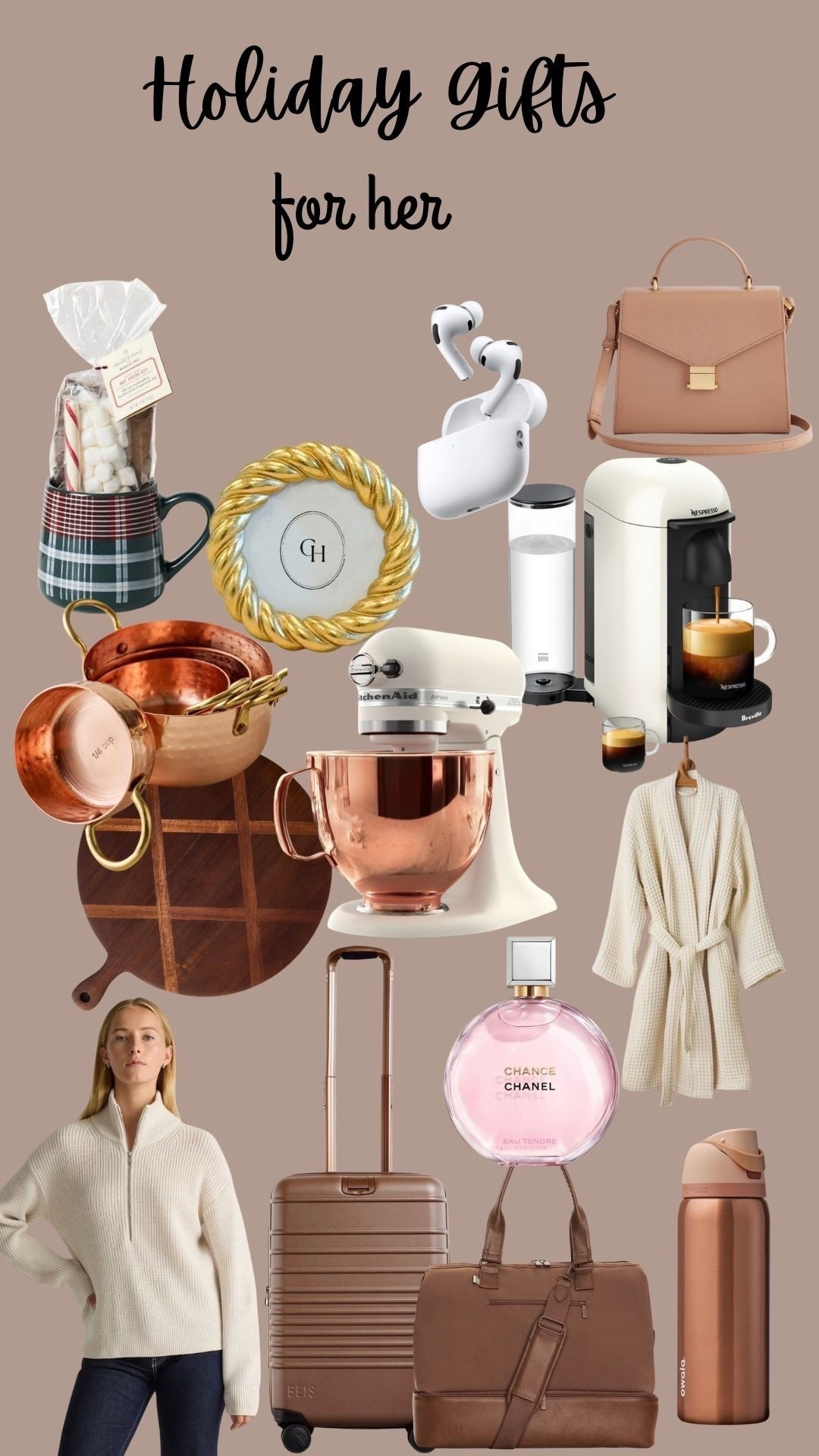 I put together the ultimate gifts for her with pieces I truly love! Cozy sweaters, pretty copper kitchenware, travel essentials, and timeless beauty favorites. Hope this helps make your holiday shopping a little easier! 🎄🤎

#LTKGiftGuide #LTKHoliday #LTKSeasonal
