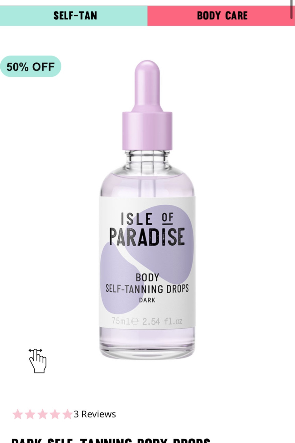 Black Friday blowout! 50% off everything from Isle of Paradise. 
These are my FAVORITE self tanning drops. They say body but I use them mainly on my face, just a few drops 1-2x a week is all I need! #blackfridaydeals #blackfridayskincare 
#tanningdrops 
#isleofparadise 

#LTKfindsunder50 #LTKsalealert #LTKGiftGuide