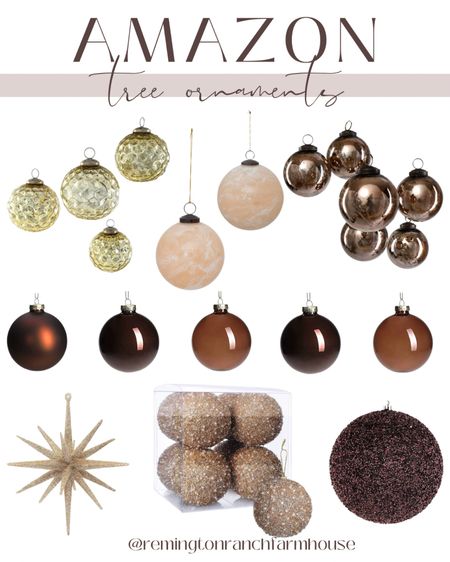 Amazon Ornaments - Amazon Christmas decor - Christmas ornaments - gold ornaments - brown ornaments 

#LTKSeasonal #LTKHoliday
