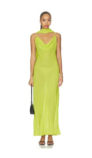 Cheryl Dress in Lime Pin Dot | Revolve Clothing (Global)