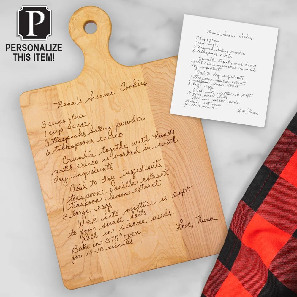 Engraved Recipe Maple Board | Personalized Recipe | 16 x 10 | Sophistiplate
