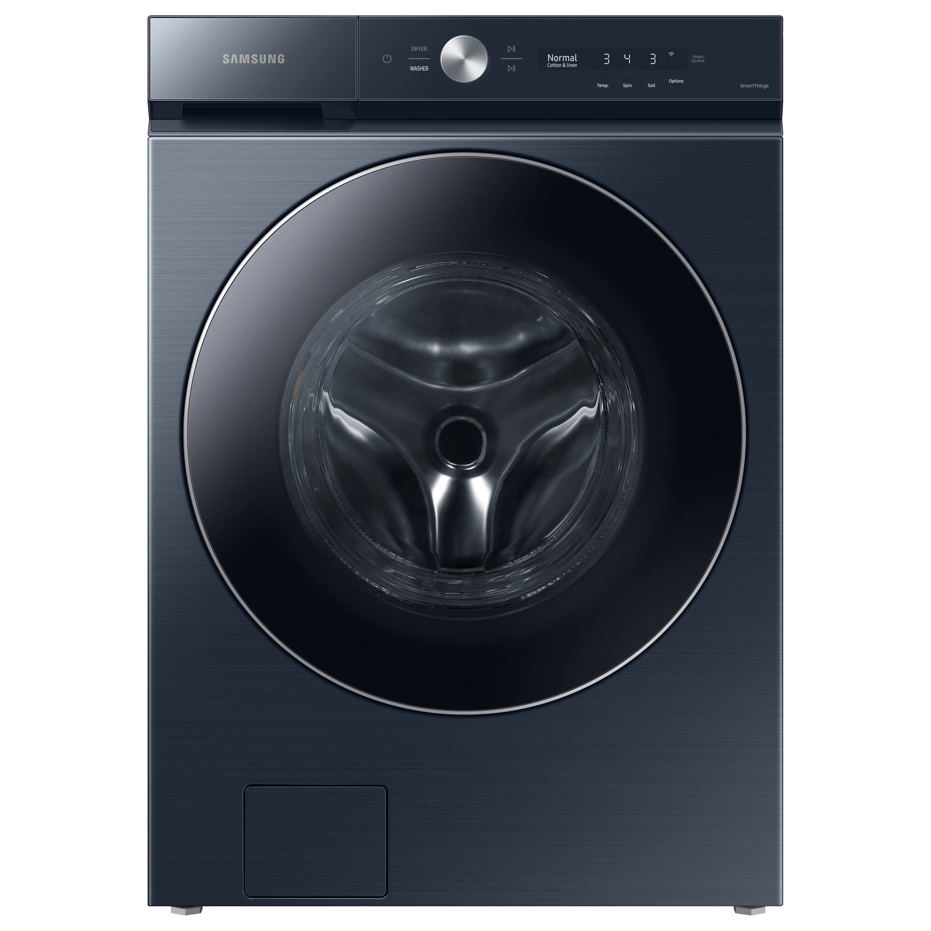 Samsung Bespoke High Efficiency Stackable Extra Large ( 5.3-cu ft ) Front Load Washer ( Brushed Navy ) | WF53BB8900AD | Lowe's