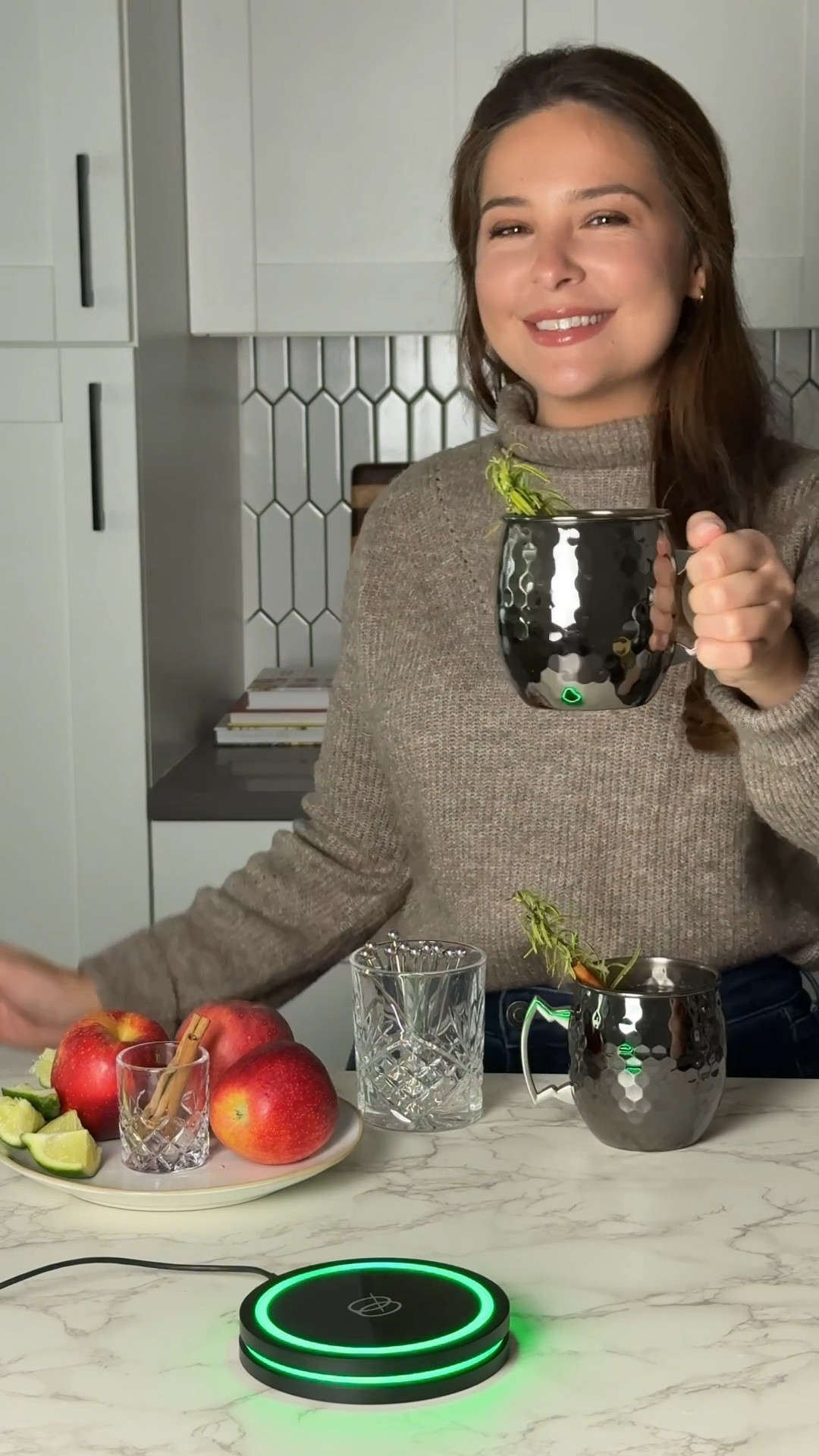 Testing cozy fall cocktails before Thanksgiving hits. 🍁✨ This apple cider mule is the perfect mix of crisp, sweet, and spice, and I made it using the Barsys Coaster. Saving this one for the holiday menu! 💖

#LTKfoodie #LTKHome #LTKHoliday