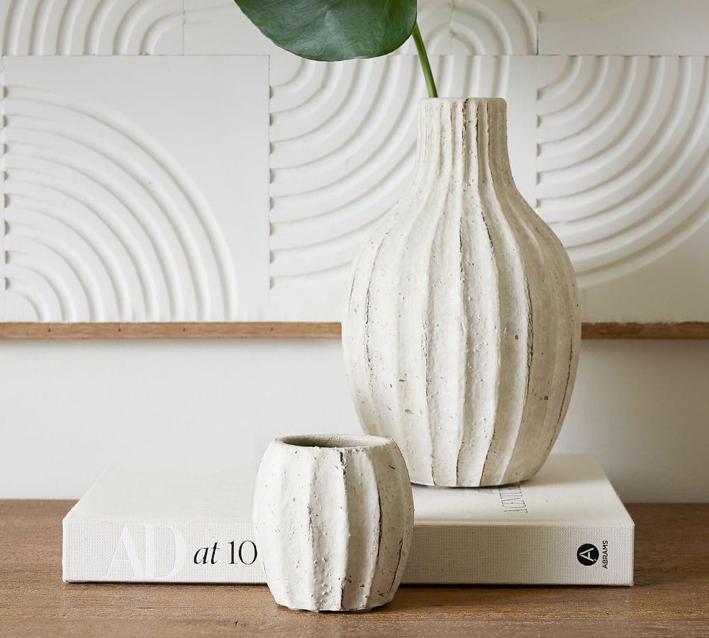 Artisan Hand Painted Terra Cotta Bud Vases - Set of 2 | Pottery Barn (US)