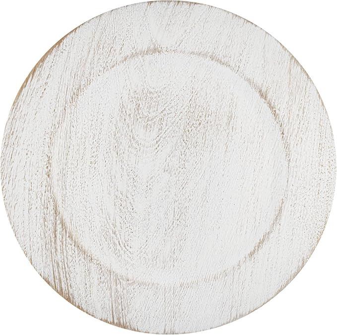 13" Antique White Charger Plates, Round Charger for Dinner Plates, Farmhouse Plate Chargers, Rust... | Amazon (US)