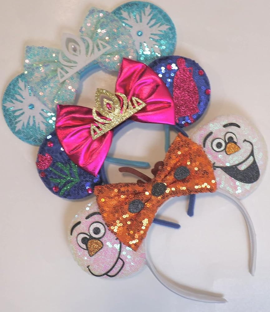 CLGIFT Frozen Inspired Minnie Ears Headband, Olaf Minnie Ears (ANNA ELSA OLAF) | Amazon (US)