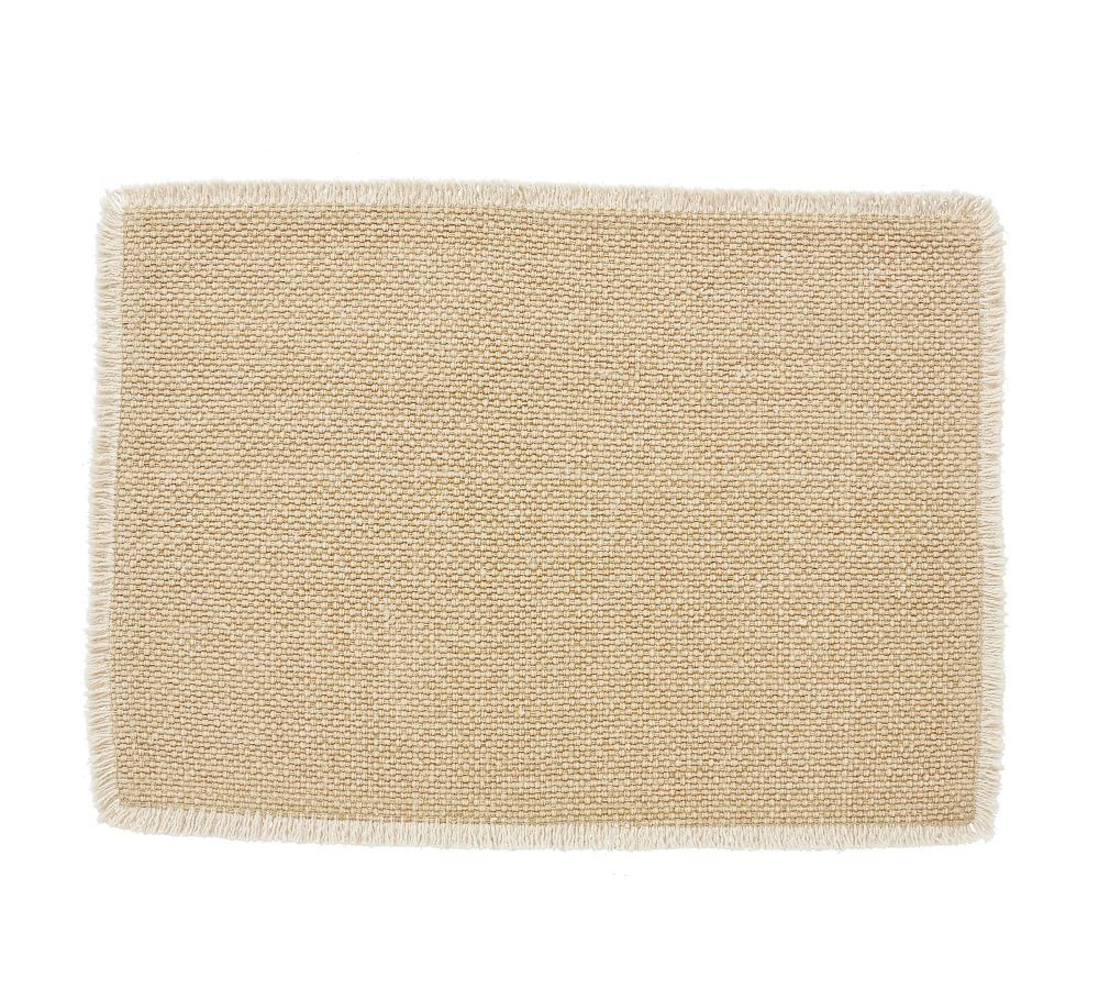 Mason Handwoven Cotton Fringe Placemats | Pottery Barn (US)