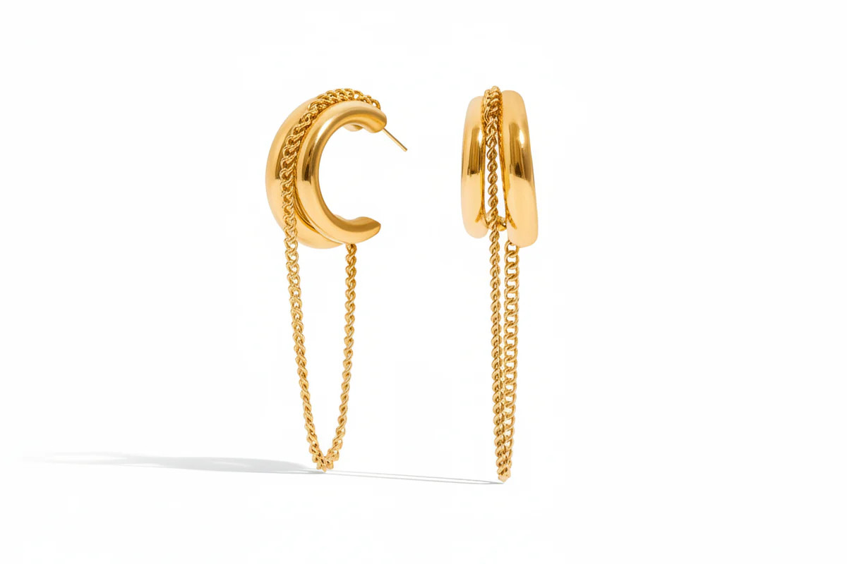Draped Hoops - Gold | Garnished in Gold