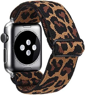 Elastic Watch Band Compatible With Apple Watch 38mm 40mm 42mm 44mm,Stretch Elastics Wristbelt Rep... | Amazon (US)