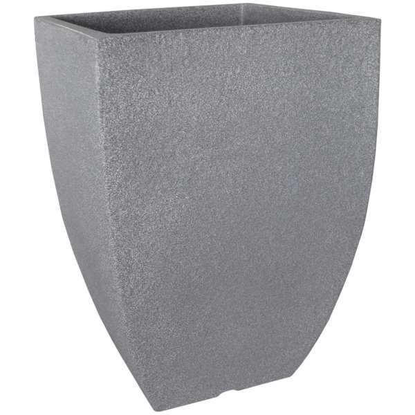 Japi All-Weather Charcoal Grey Square Modern Outdoor Planter, Large | At Home