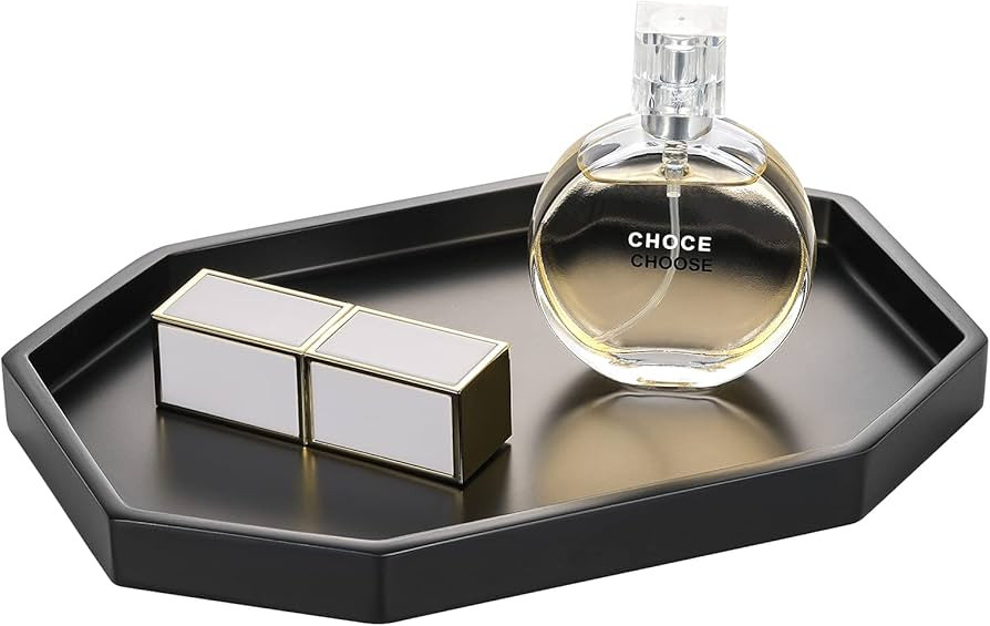 Emibele Vanity Tray - Resin Bathroom Jewelry Ring Dish, Small Octagon Perfume Tray for Dresser Co... | Amazon (US)