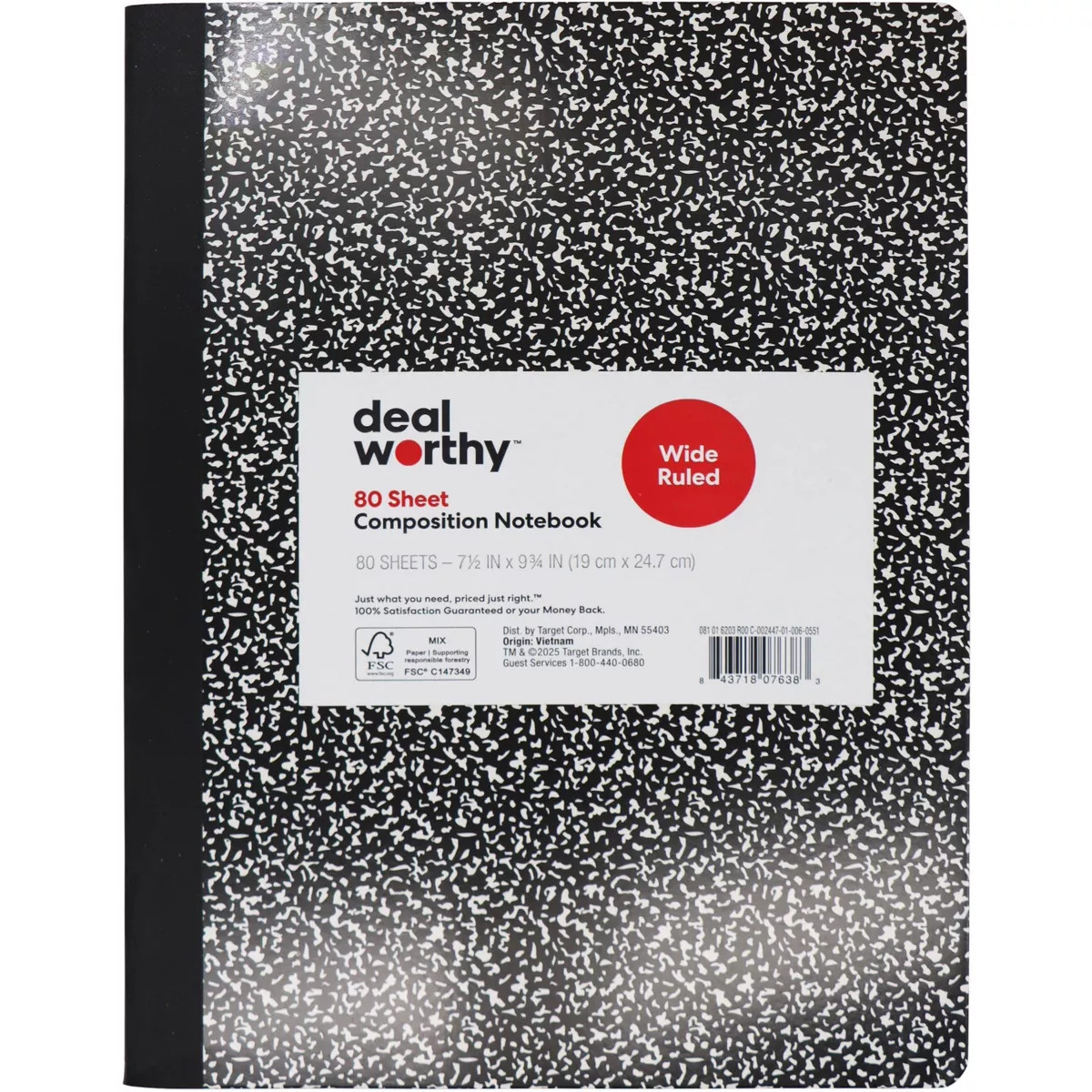 Composition Book Wide Ruled - Dealworthy™ | Target