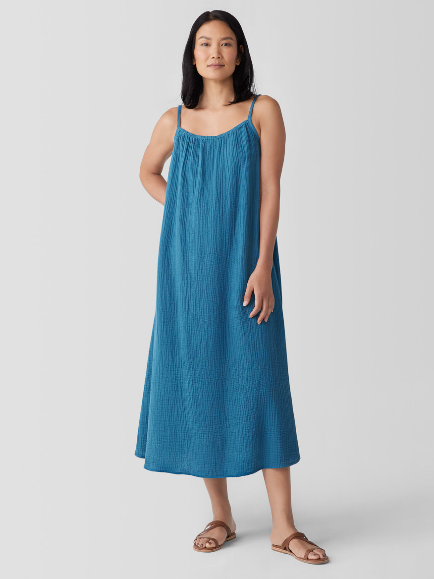 Organic Cotton Lofty Gauze Cami Dress | Eileen Fisher