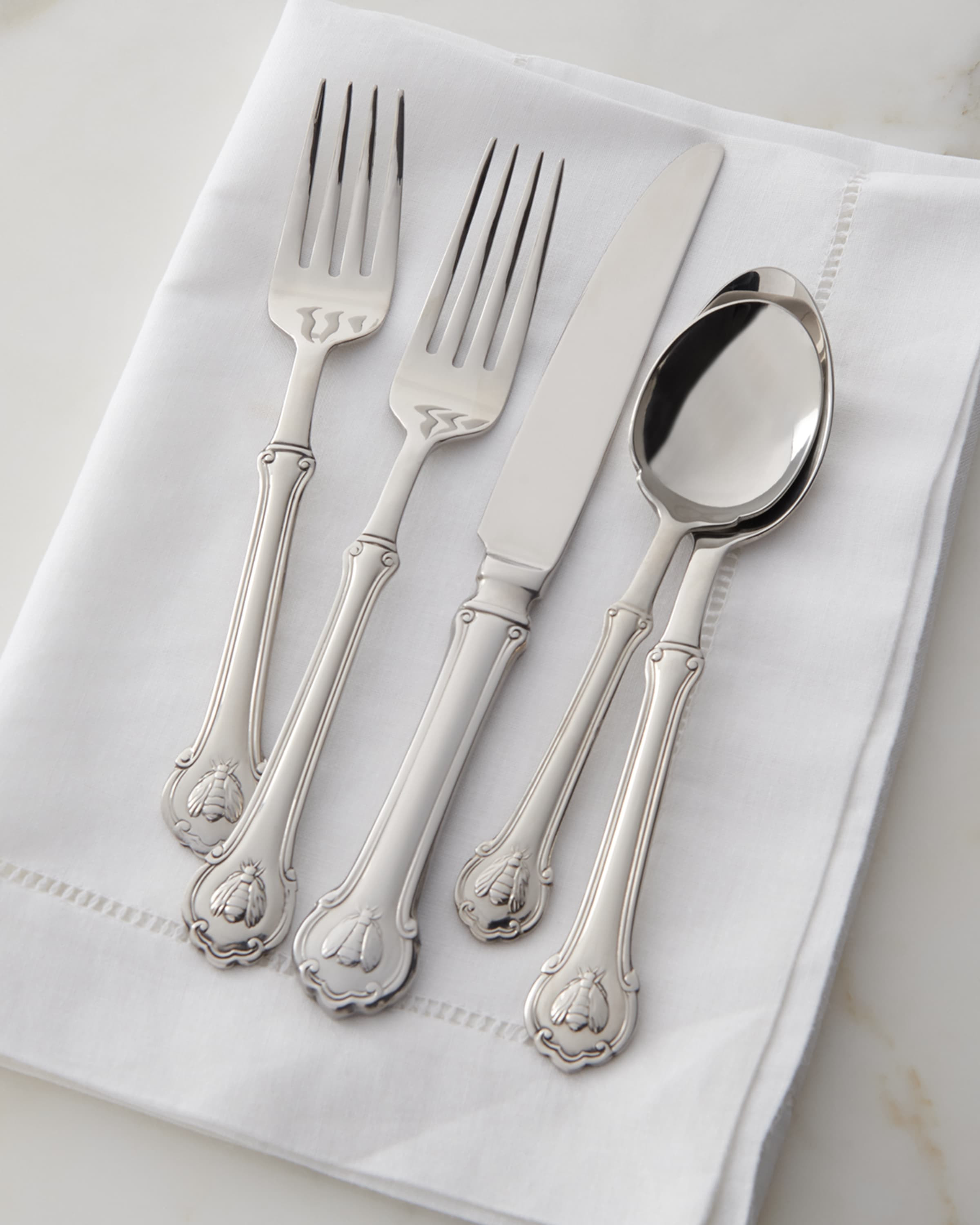 45-Piece Napoleon Bee Flatware Service | Horchow