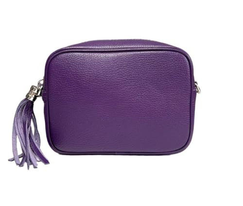 LeahWard Women's Real Leather Cross Body Bags Tassel Charm Party Wedding Holiday Handbags (Purple) | Amazon (UK)